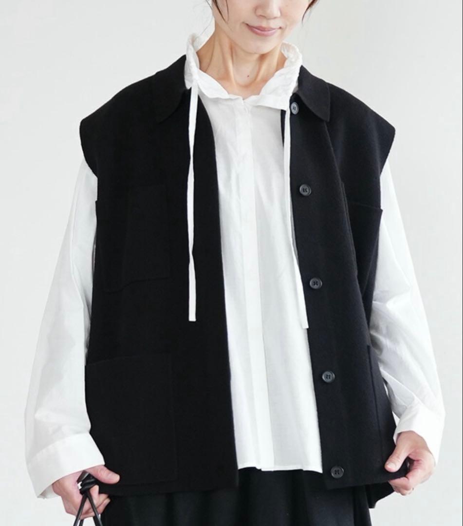 mizuiro ind襟付きワイドベスト