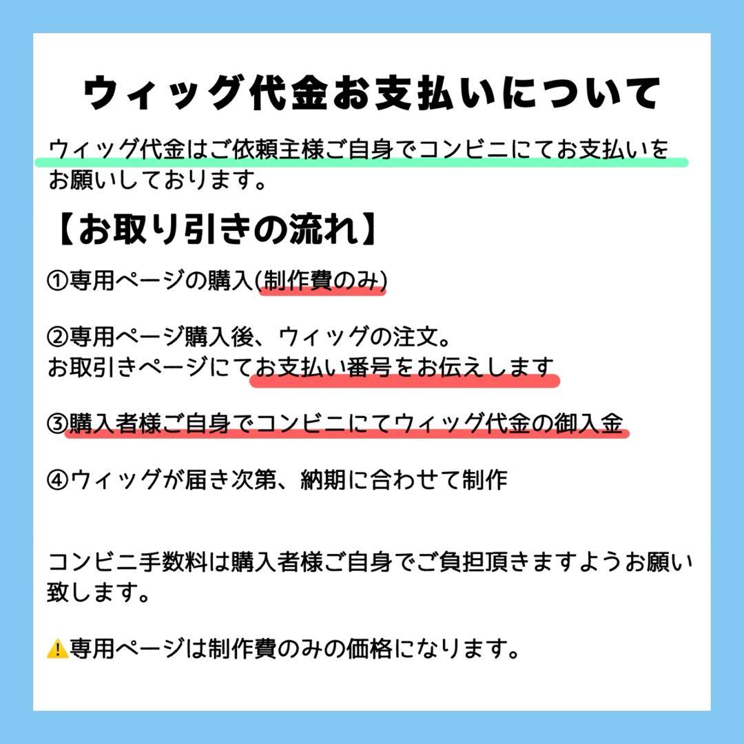 ドナドナのうた様 ウィッグオーダー お見積もりページ