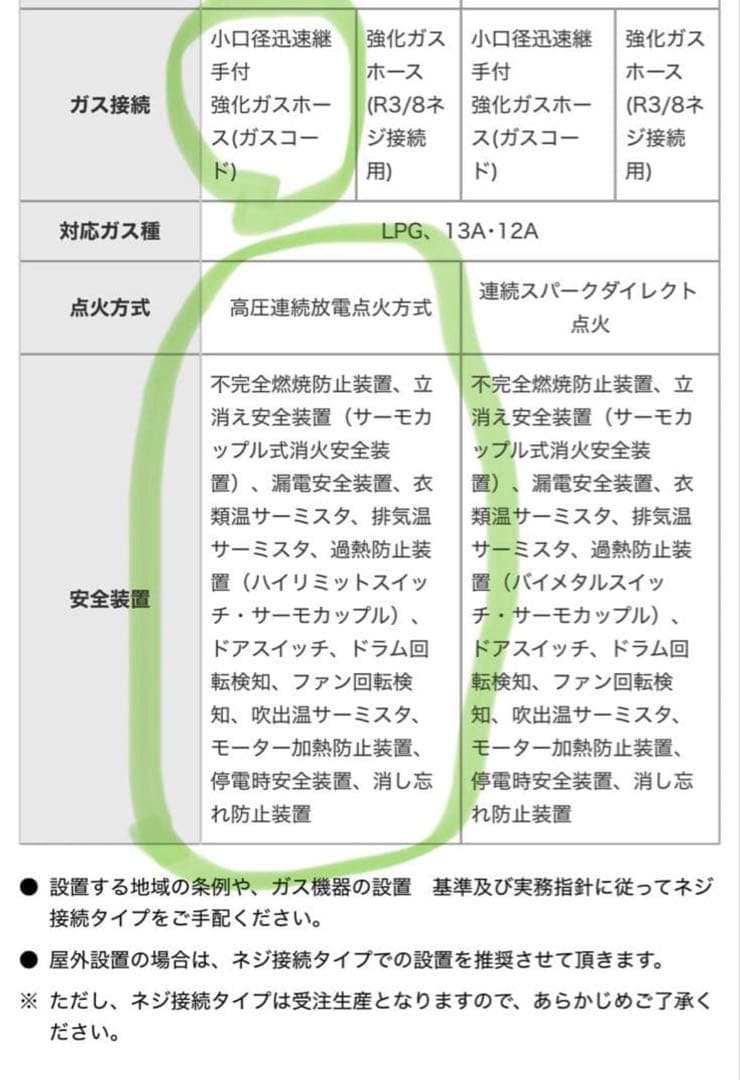 【極美品】Rinnai ガス衣類乾燥機 乾太くん RDTC-80A ガスコード付