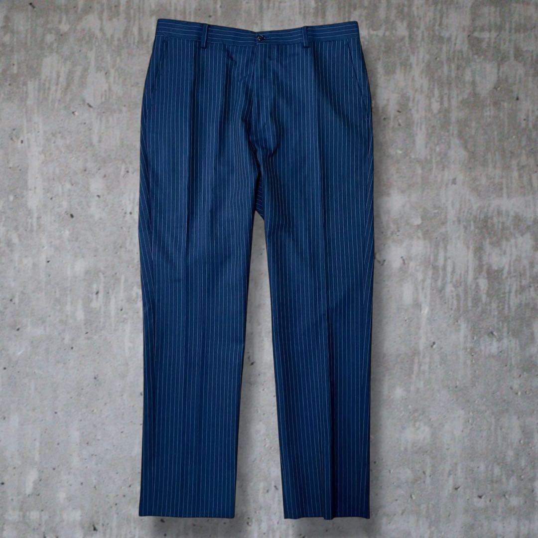 現行 ポロラルフローレン スーツ セットアップ ストライプ イタリア製 紺 L