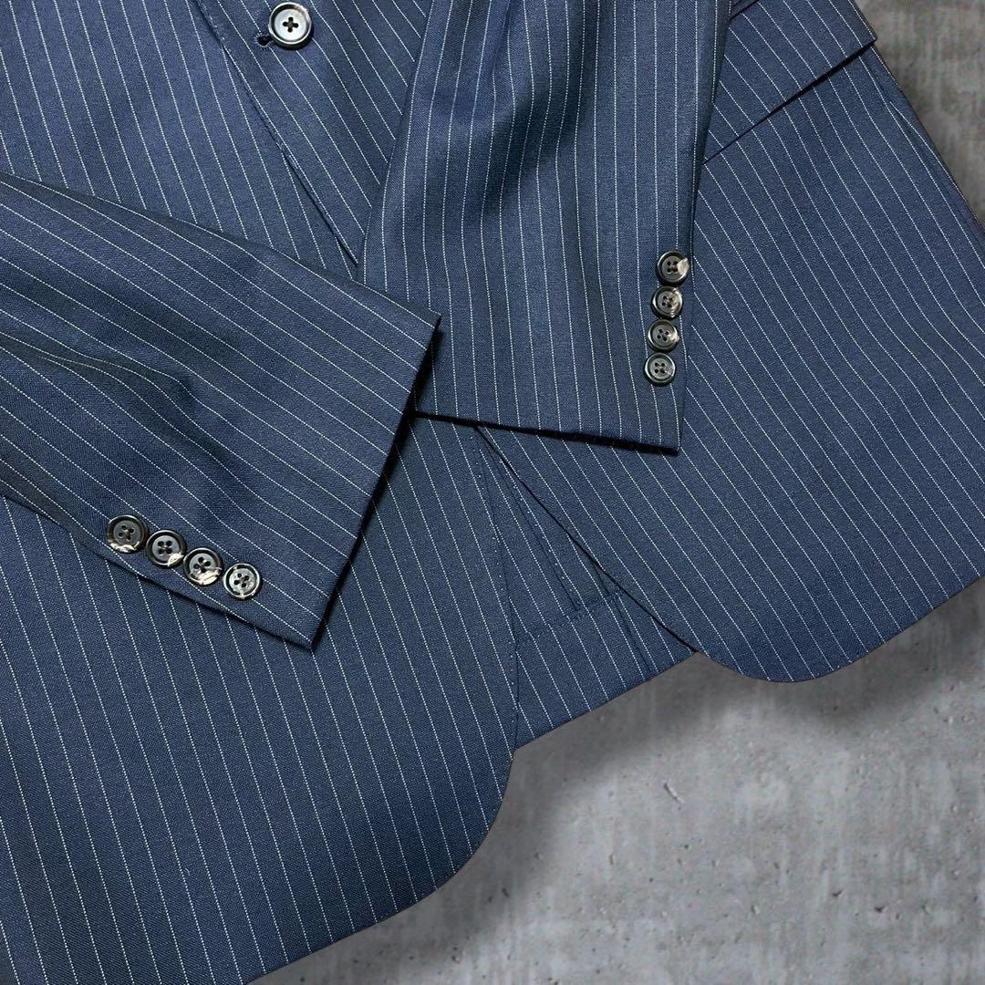 現行 ポロラルフローレン スーツ セットアップ ストライプ イタリア製 紺 L