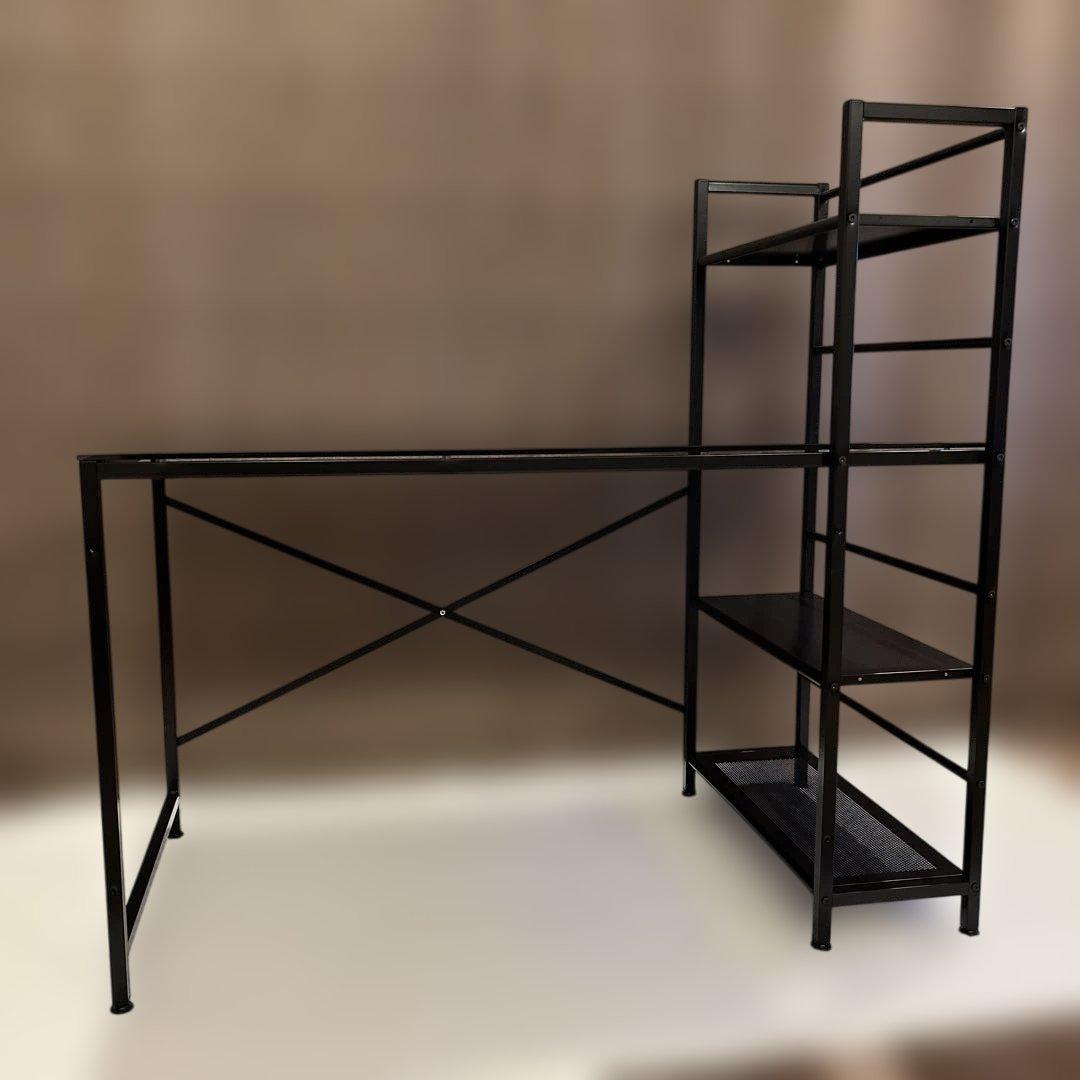 【ガラス天板】学習．事務．パソコン机