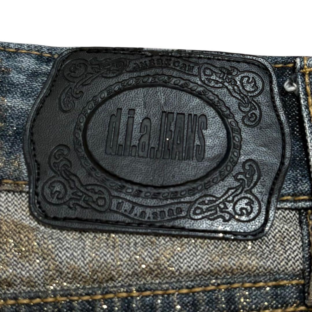 d.i.a. ダイヤ ダメージデニム ショートパンツ ゴールドラメ 平成ギャル