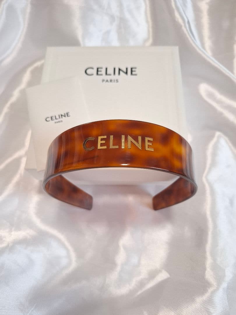 CELINE ブラウン ヘアバンド