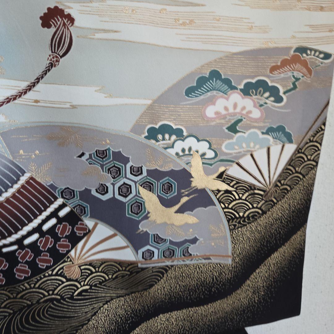 No36　正絹　男の子お祝い着物　長襦袢付き　産着　七五三