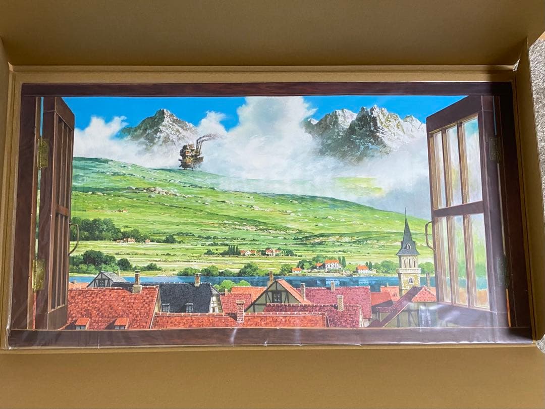 ジブリの壁窓 「ハウルが来る町」