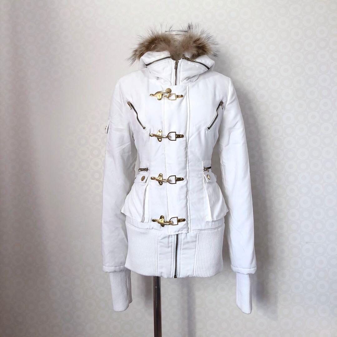 ファー モッズコート ホワイト Y2K 平成ギャル フェアリーグランジ 希少