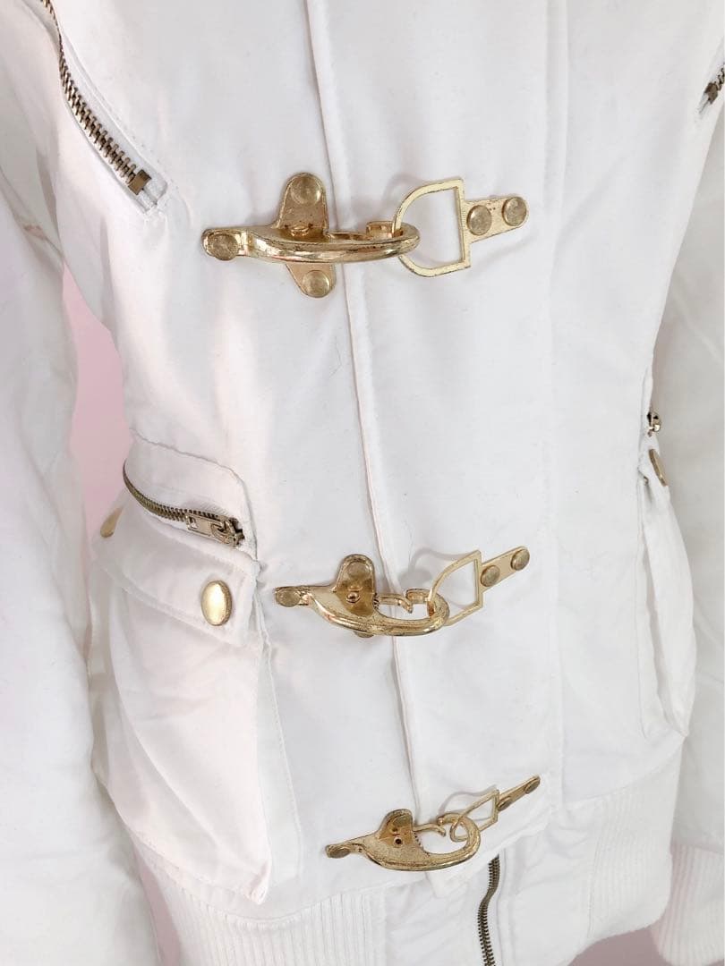 ファー モッズコート ホワイト Y2K 平成ギャル フェアリーグランジ 希少