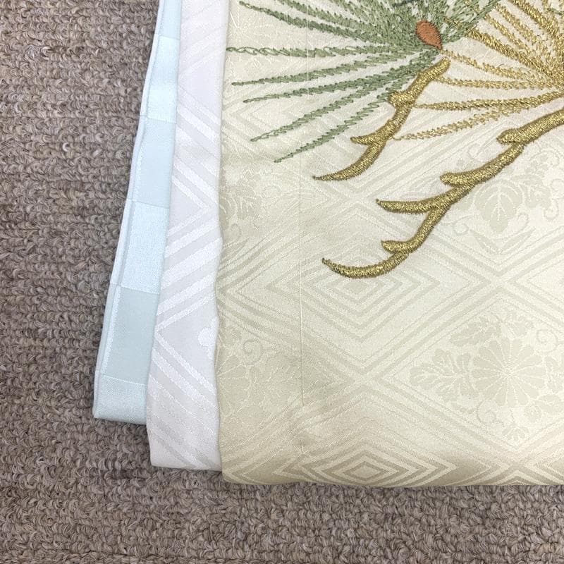 508ay58□お宮参り 男児 祝い着 着物 掛け着 長襦袢付 総刺繍 鷹□美品