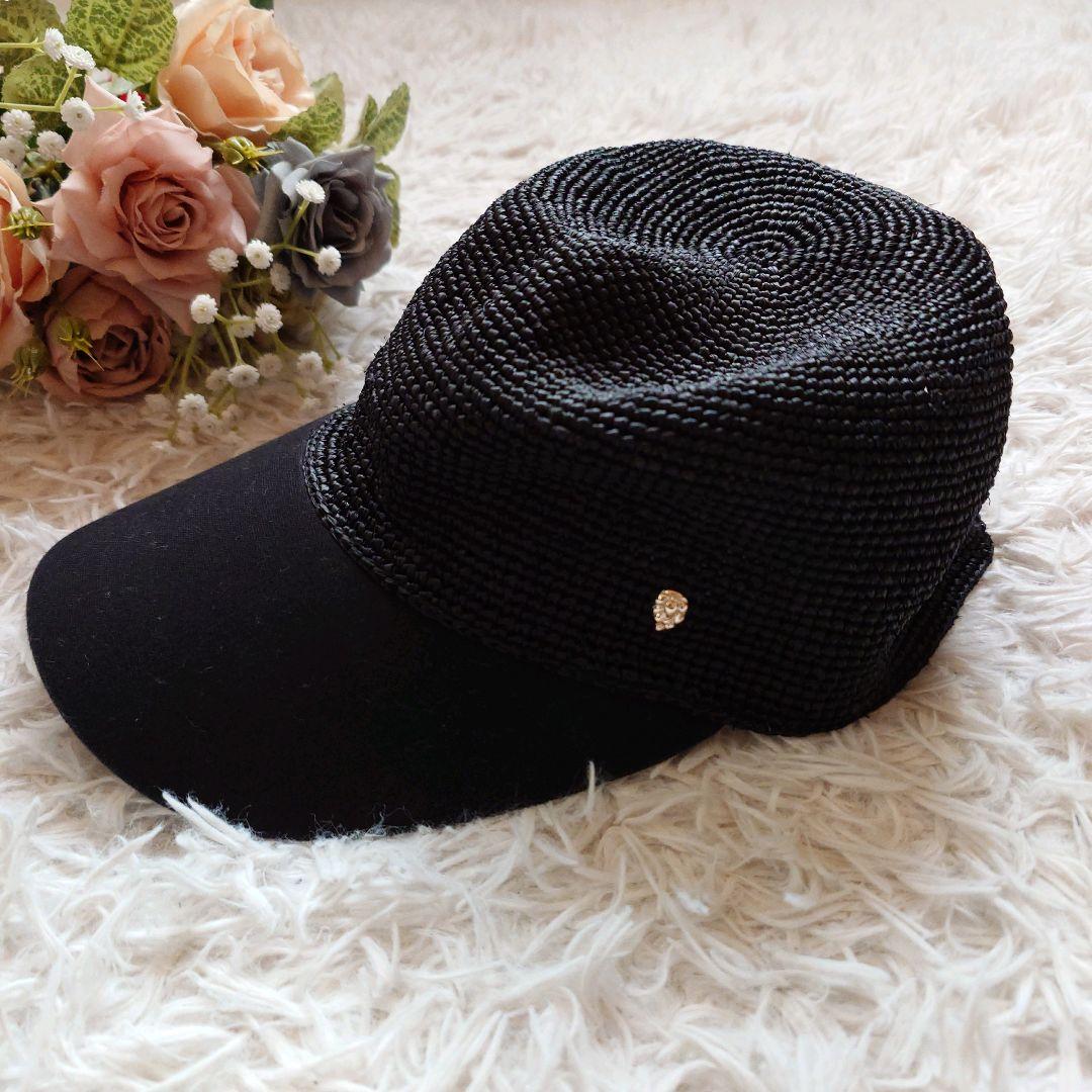 ヘレンカミンスキー　Vivette　ラフィア　麦わら　キャップ　帽子　シルバー