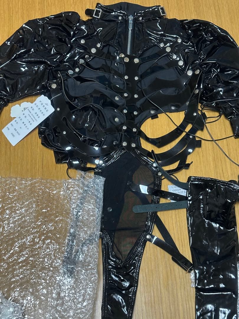 【実物写真あり】ブラック骨格デザイン歪萌舍 コスプレ衣装 Mサイズ