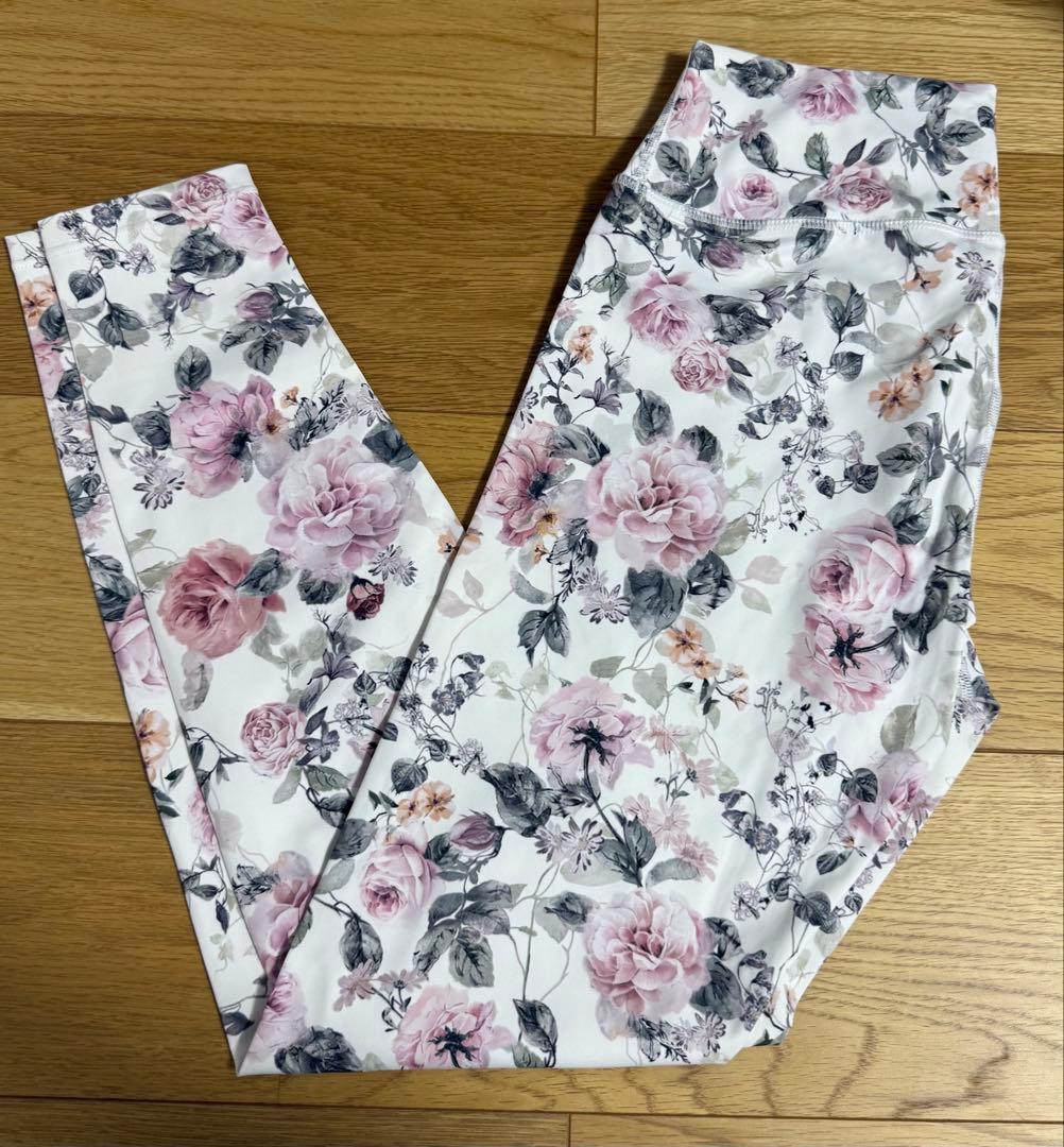 チャコット　レギンス　ローズプリントレギンス　L ヨガ　ピラティス