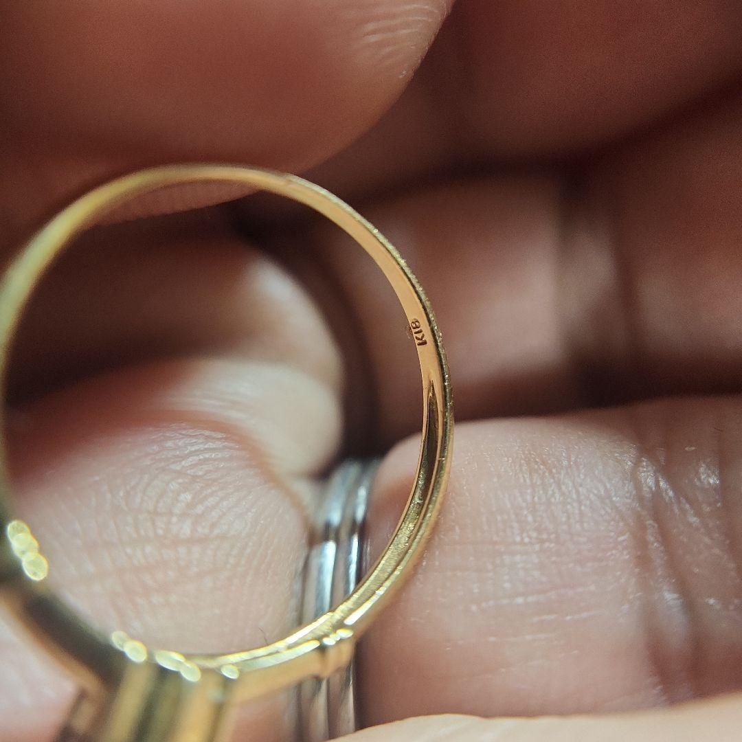 天然アレキサンドライト K18 シンプルリング