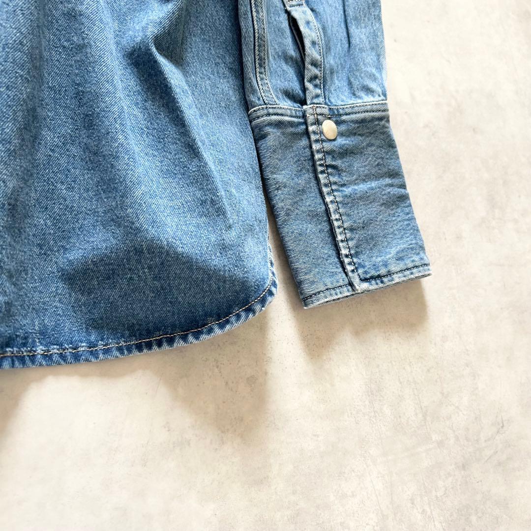 希少未使用タグ付シールームリンWIDEカフス DENIM シャツジャケットブルー