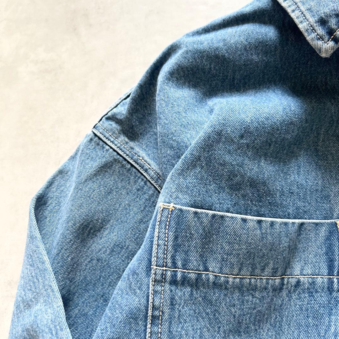 希少未使用タグ付シールームリンWIDEカフス DENIM シャツジャケットブルー