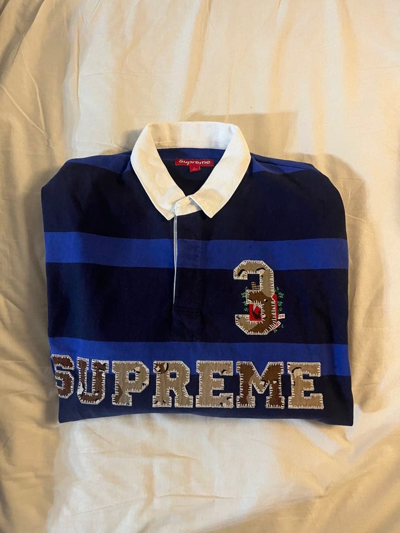 SUPREME ストライプラガーシャツ L