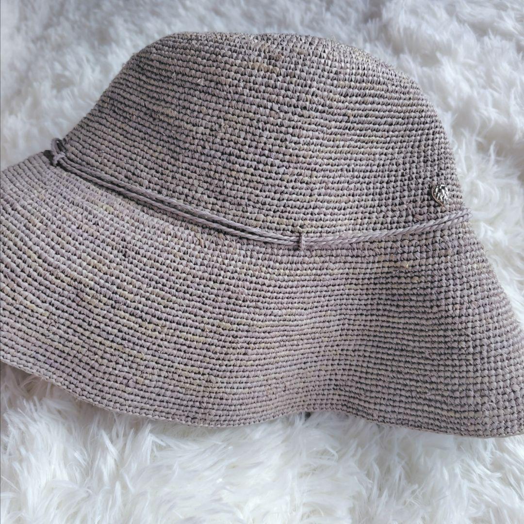 HELEN KAMINSKI バケットハット 100%ラフィア　グレー　帽子