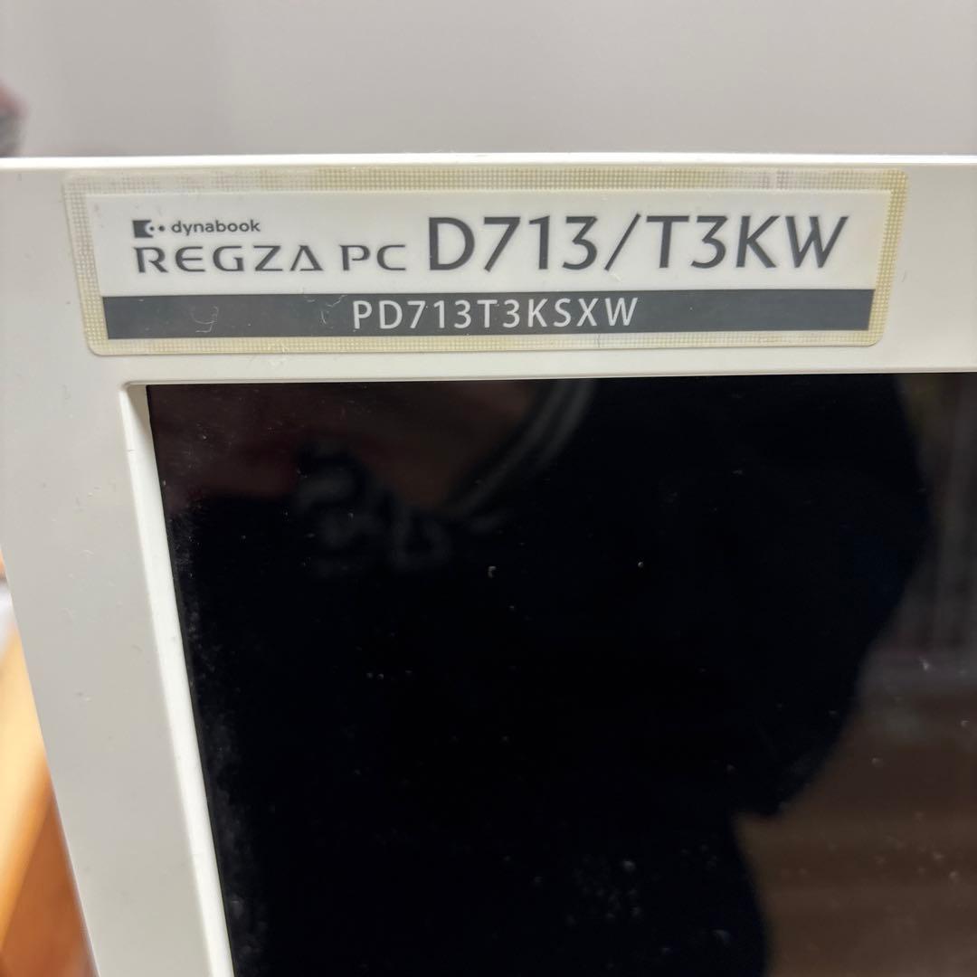 TOSHIBA REGZA PC D713/T3KW 本体
