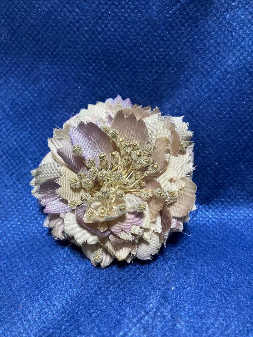 布花　染め花アートフラワー　ハンドメイド　アンティーク風　７点セットまとめ売り