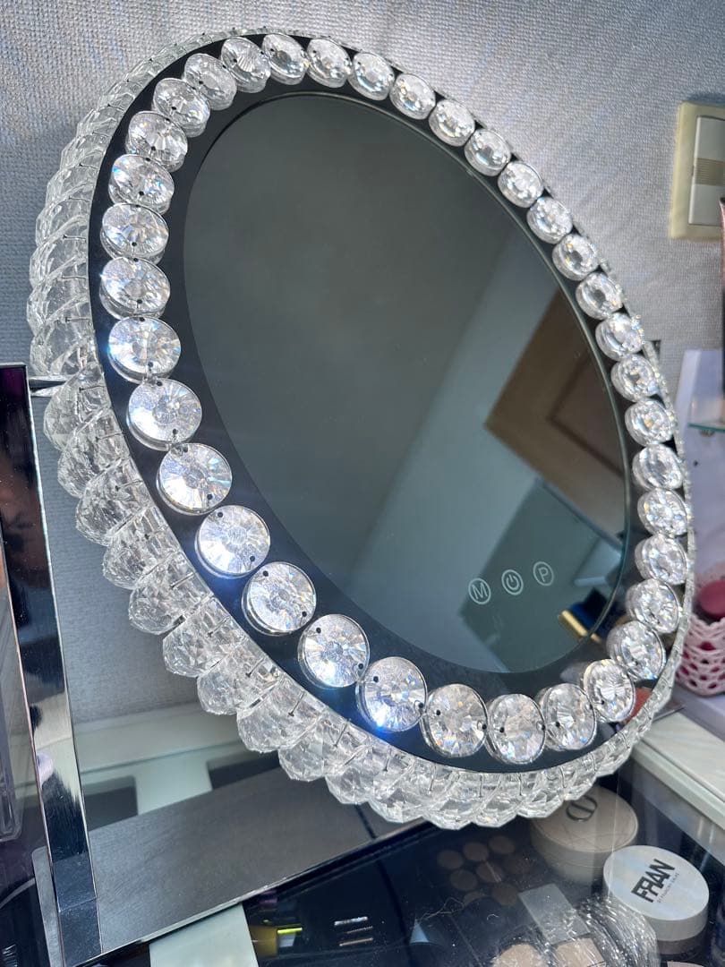 フランフラン正規品　ブリエ ハリウッドミラー2 ラウンド　調光調色可能