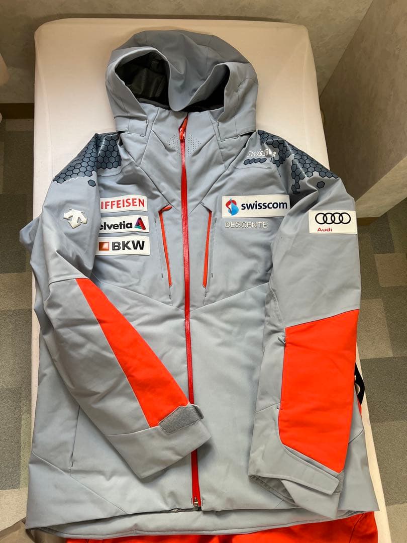 DESCENTE S.I.O スキーウェア グレー/オレンジ