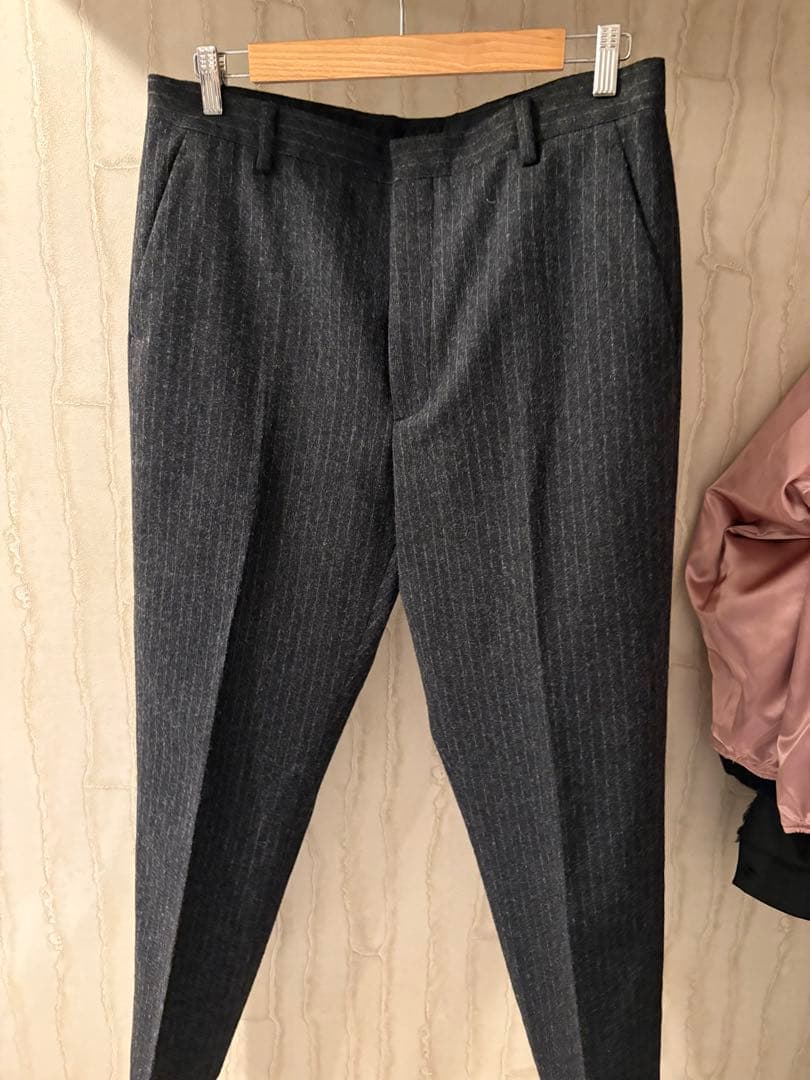 PRADA プラダ 21AW ピンストライプウールスラックスパンツ 50