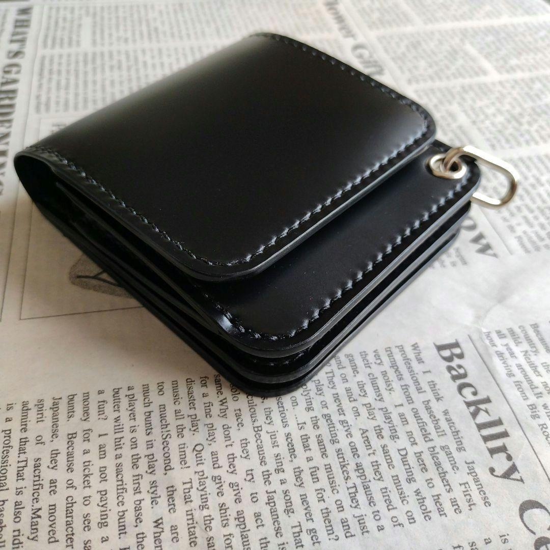 訳あり　総コードバン　ショート　トラッカーウォレット　ハンドメイド