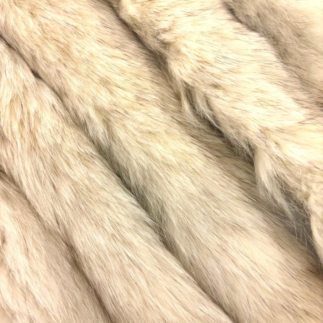 毛皮　ブルーフォックス　ファー　コート　ボリューミー