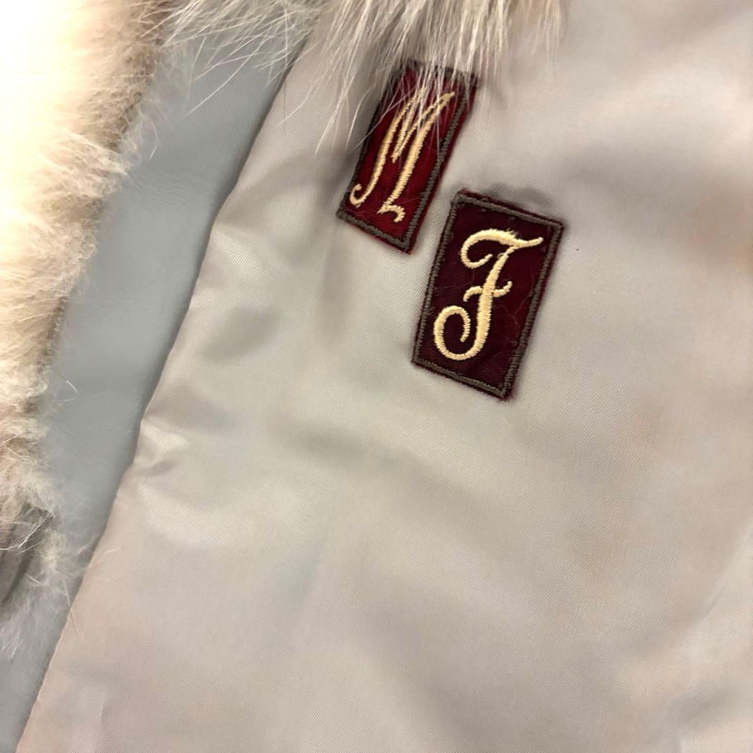 毛皮　ブルーフォックス　ファー　コート　ボリューミー