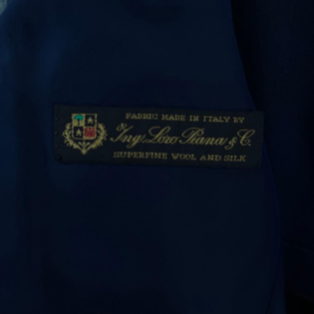 【美品】シップス×ロロピアーナ　高級　イタリア生地　ネイビー　52