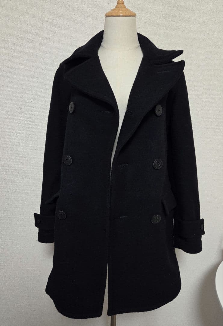 【美品】 HYSTERIC GLAMOUR Pコート Sサイズ ブラック