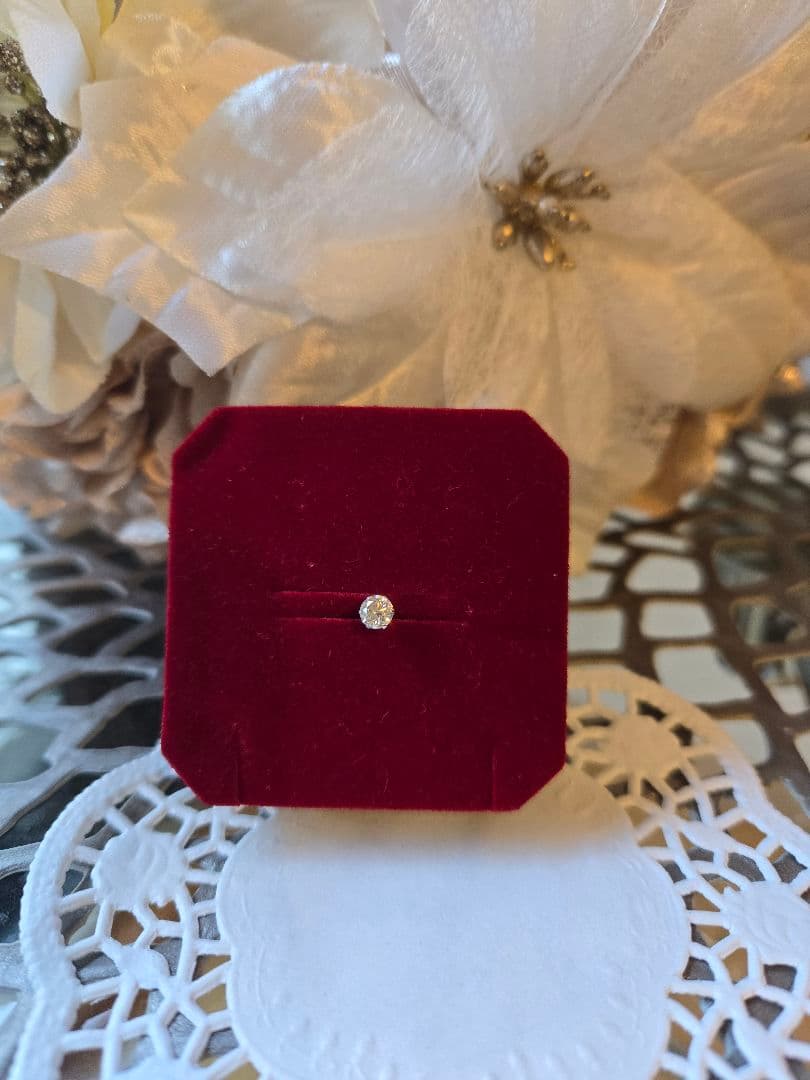 〈交渉中〉0.263カラット ダイヤモンドピアス(片耳用)