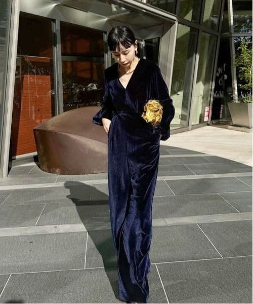 スーツ・フォーマル・ドレス Ameri vintage VELOUR ELEGANT ROMPERS