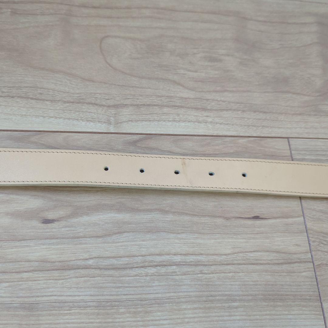 CHANEL ベージュ ダブルCロゴ ベルト 69