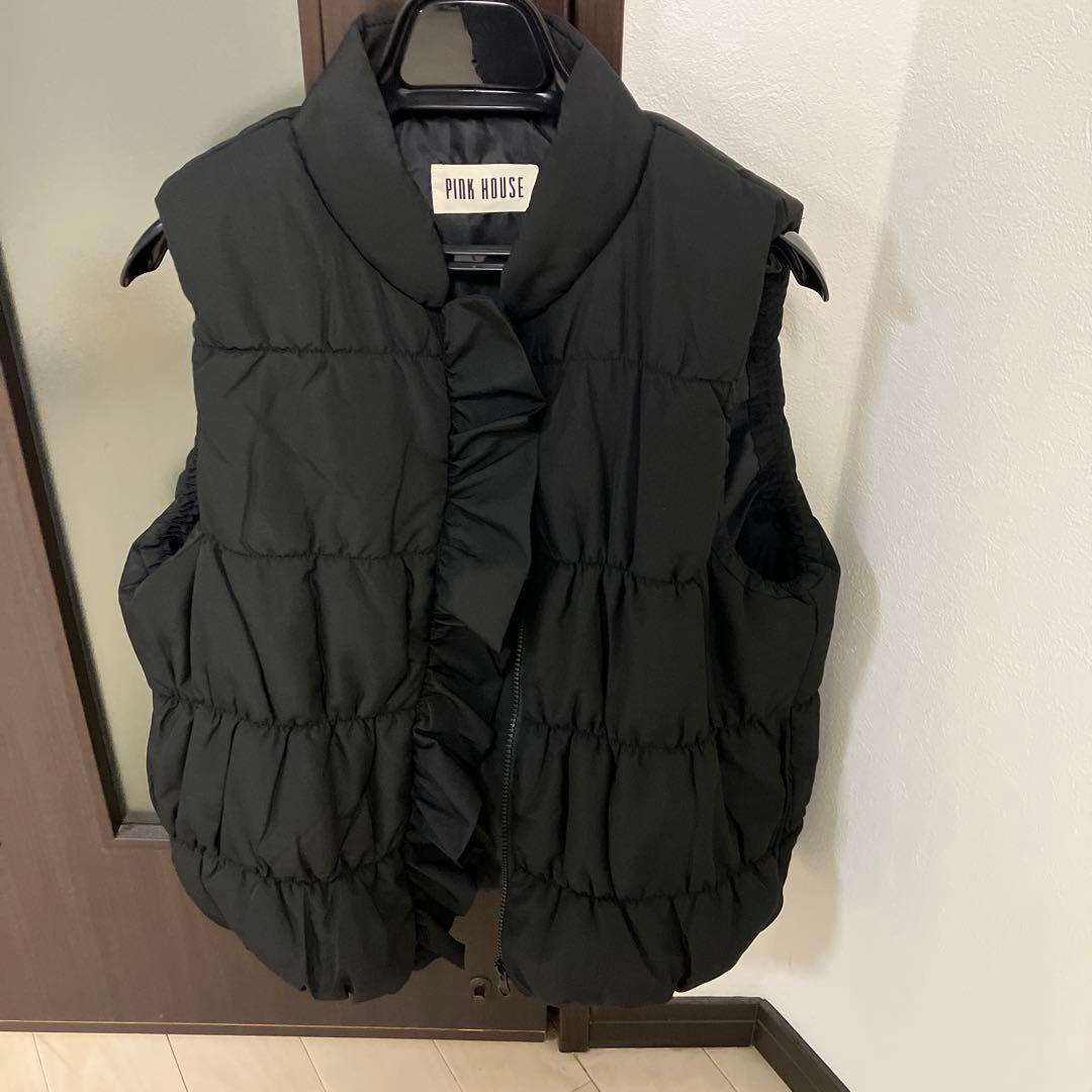 PINK HOUSE フリル付きブラックベスト