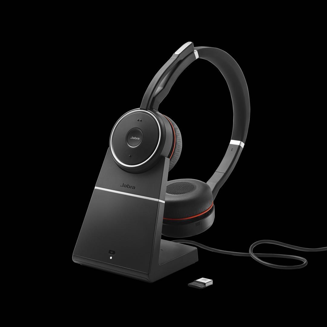 【新品未使用】スタンド付きレア！Jabra evolve 75 UCヘッドセット
