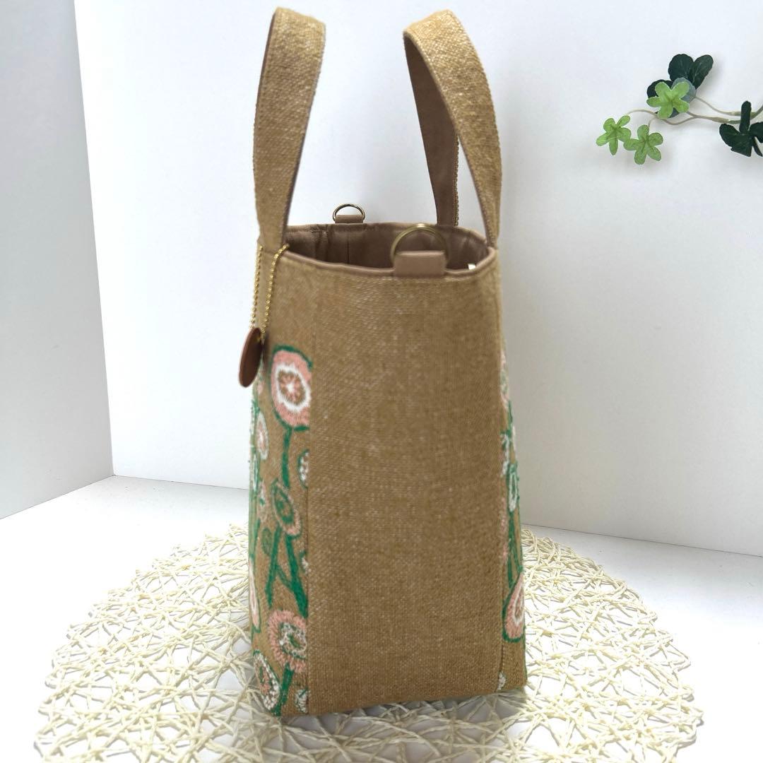 ミナペルホネン縦長トートバッグ　ハンドメイド