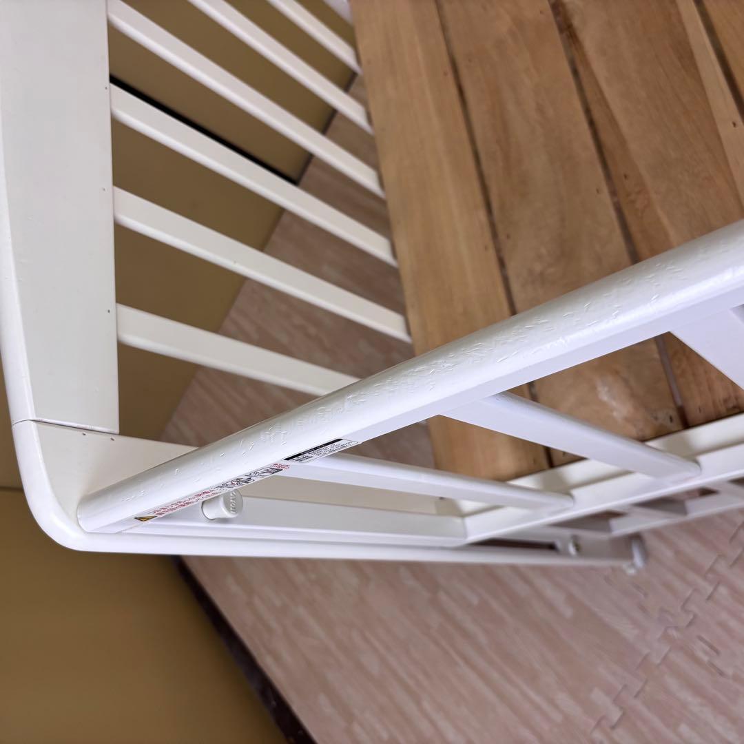 ☆除菌清掃済☆美品☆カトージ　立ちベッド　シンプルコンフォートF　白　すのこ床板