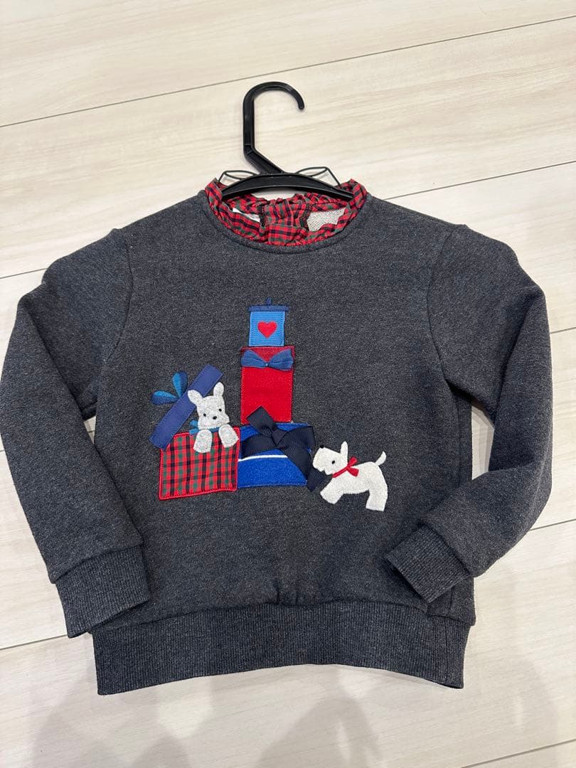 完売　美品　familiar テリア　トレーナー　100