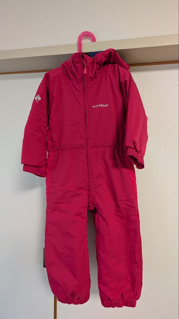 モンベル 子供用ピンクスキーウェア キッズ100