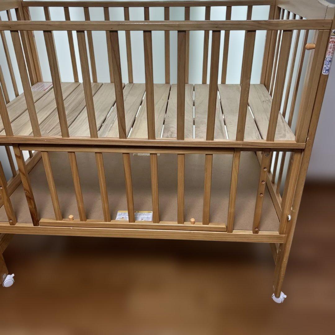 カトージ　ハイポジション ベビーベッド アーチ ナチュラル レギュラー