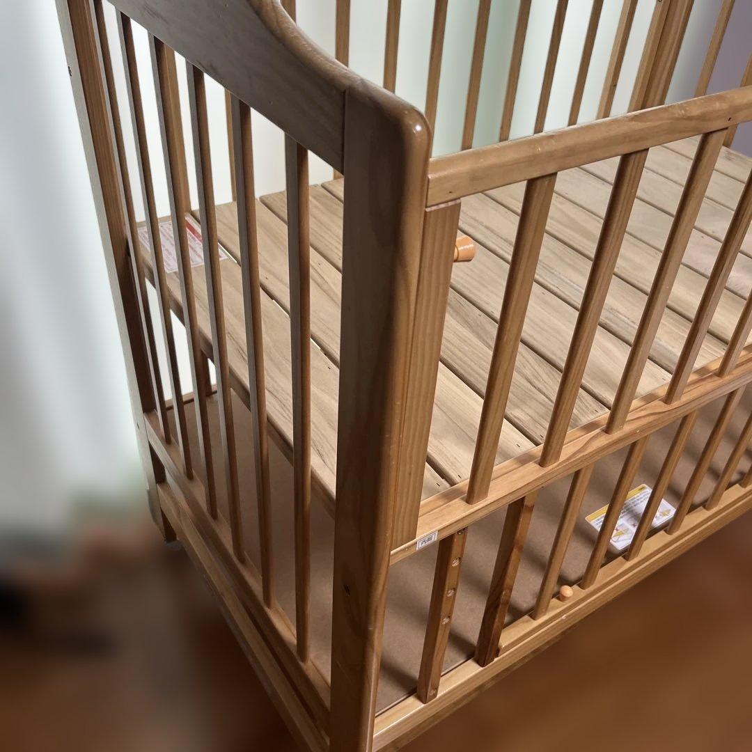 カトージ　ハイポジション ベビーベッド アーチ ナチュラル レギュラー