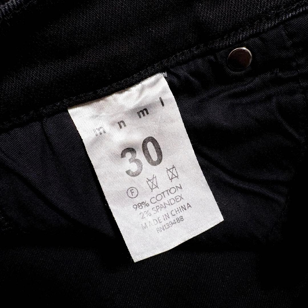 【極美品】mnmlミニマル　ダメージ加工スキニーデニムジーンズ　バンダナ　w30