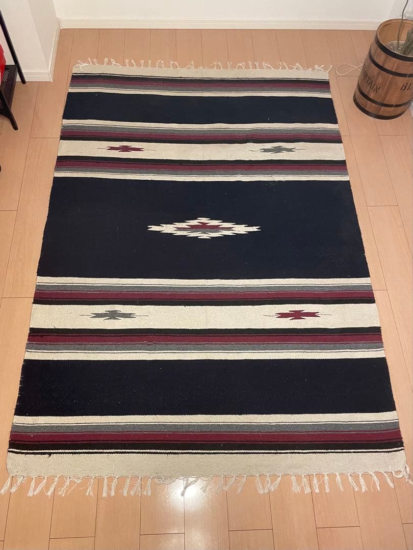 ヴィンテージ　ラグ　ナバホ柄