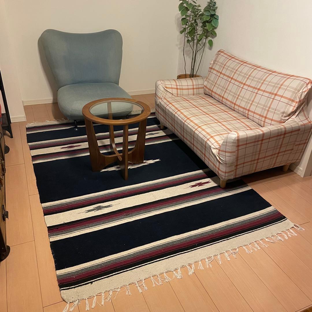 ヴィンテージ　ラグ　ナバホ柄
