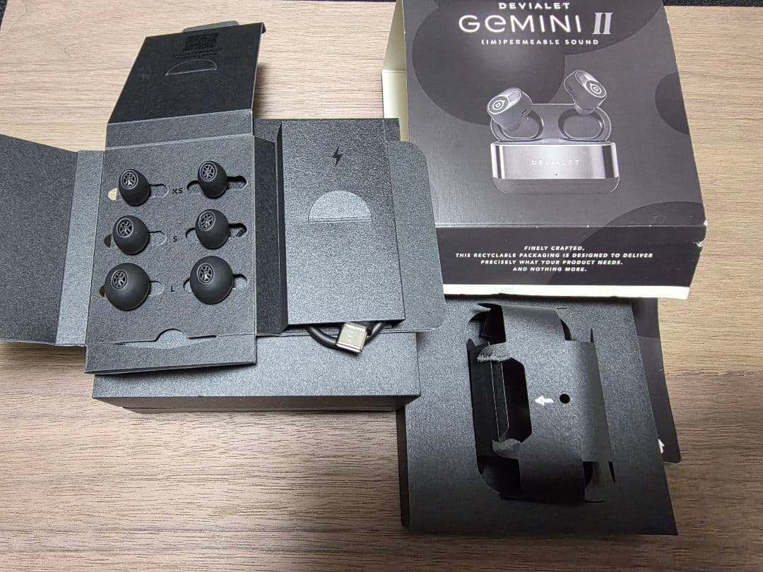 Devialet Gemini II ワイヤレスイヤフォン レザーケース付き