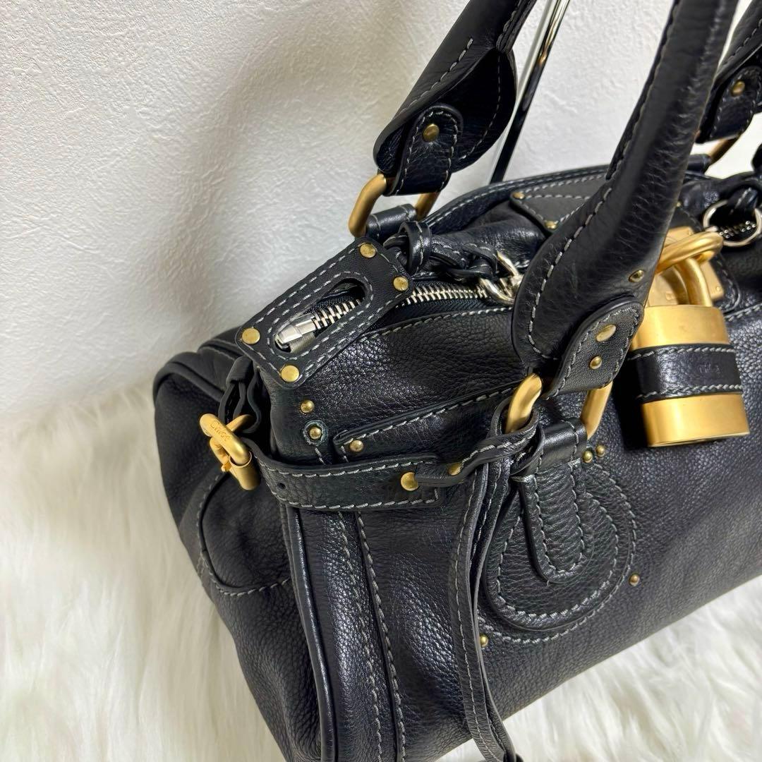 美品✨ Chloe クロエ パディントン ハンドバッグ レザー ブラック