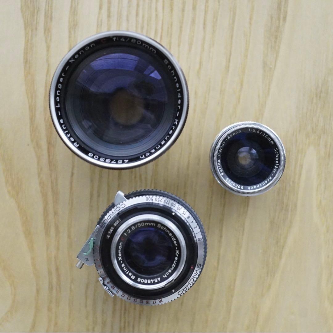 KODAK RETINA IIC Leica-M マウント、Xenonレンズ3本