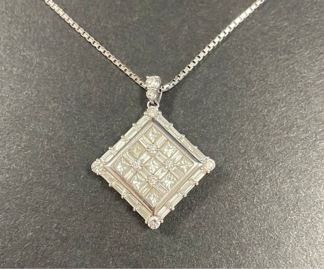 【定価76万】　プラチナ ダイヤモンドネックレス