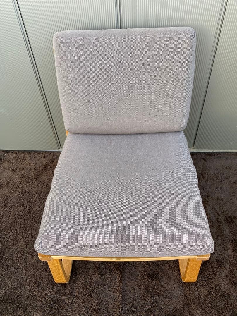 無印良品　リビングでもダイニングでもつかえるソファチェア・オーク材